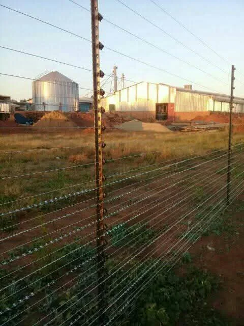 Fencing being installed along a property boundary